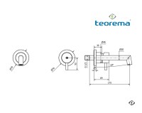 MEDIDAS MONOMANDO LAVABO MURAL FORTY 5 TEOREMA